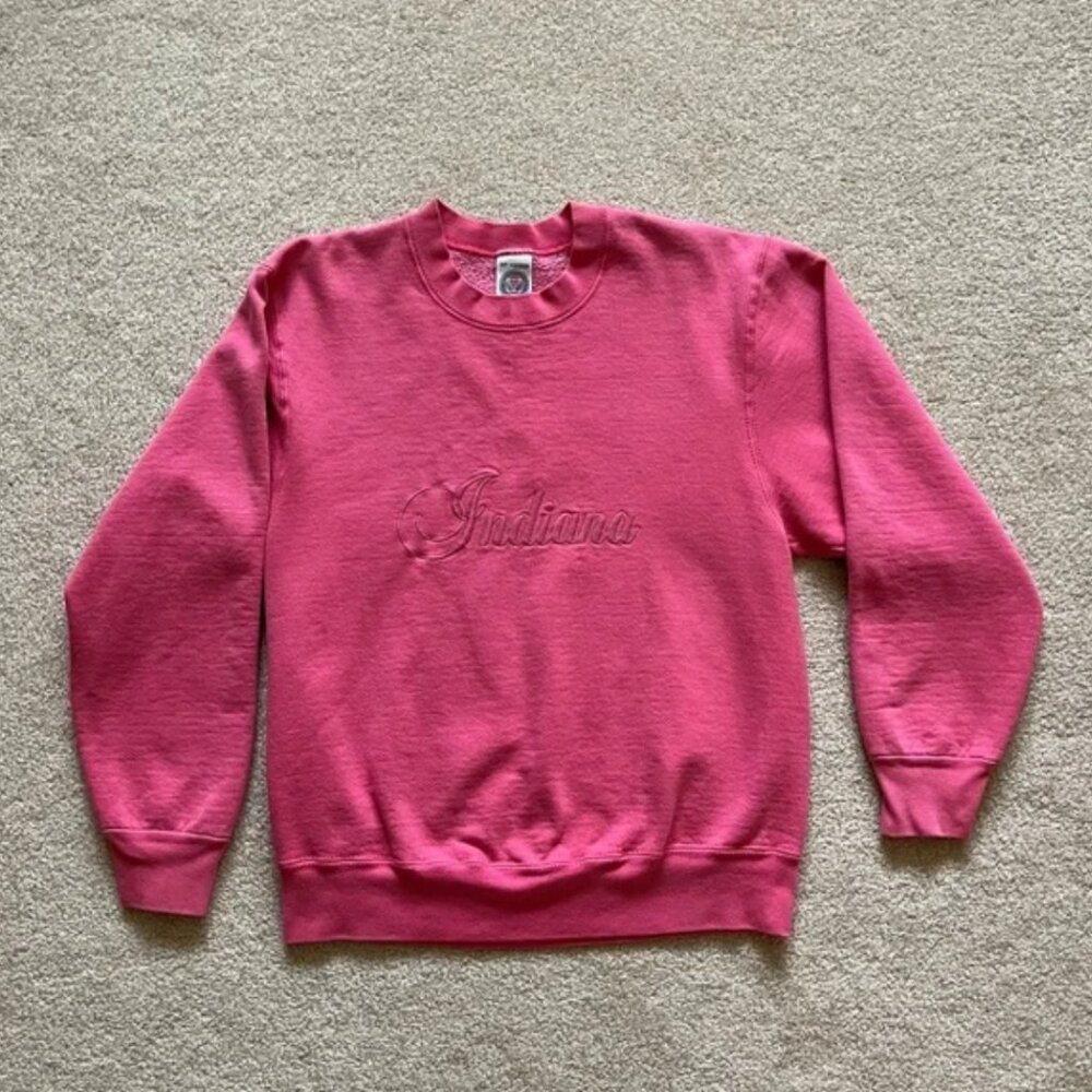 Vintage Cotton Pink Sweatshirt, Women’s Small, Munsingwear, Pullover Sweater